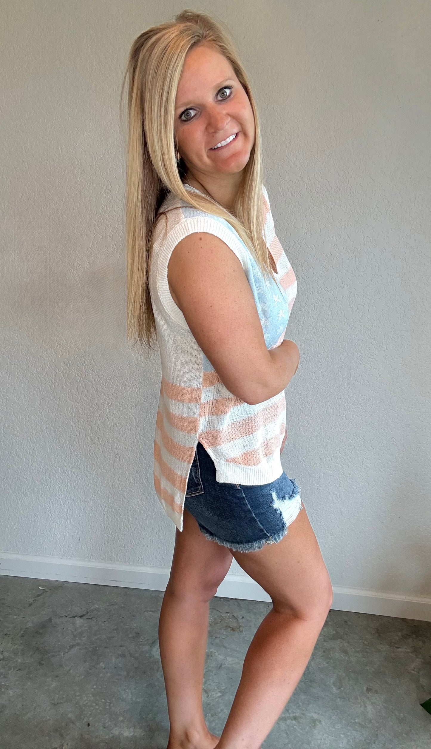 USA Knit Sweater Tank
