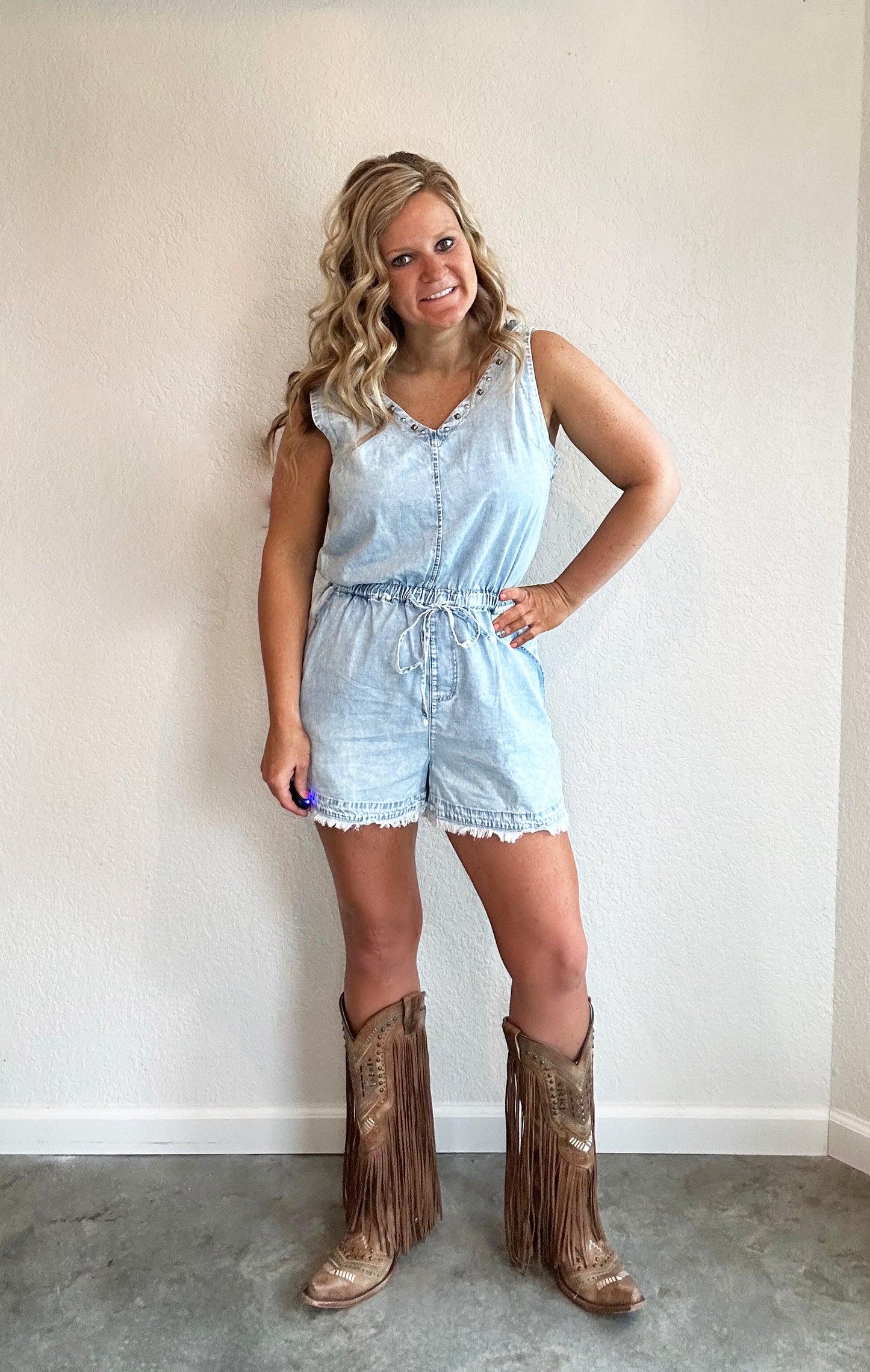 Studded Romper
