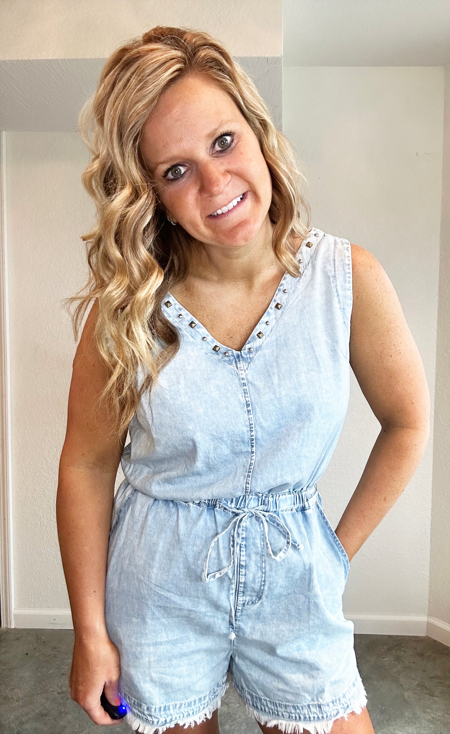 Studded Romper