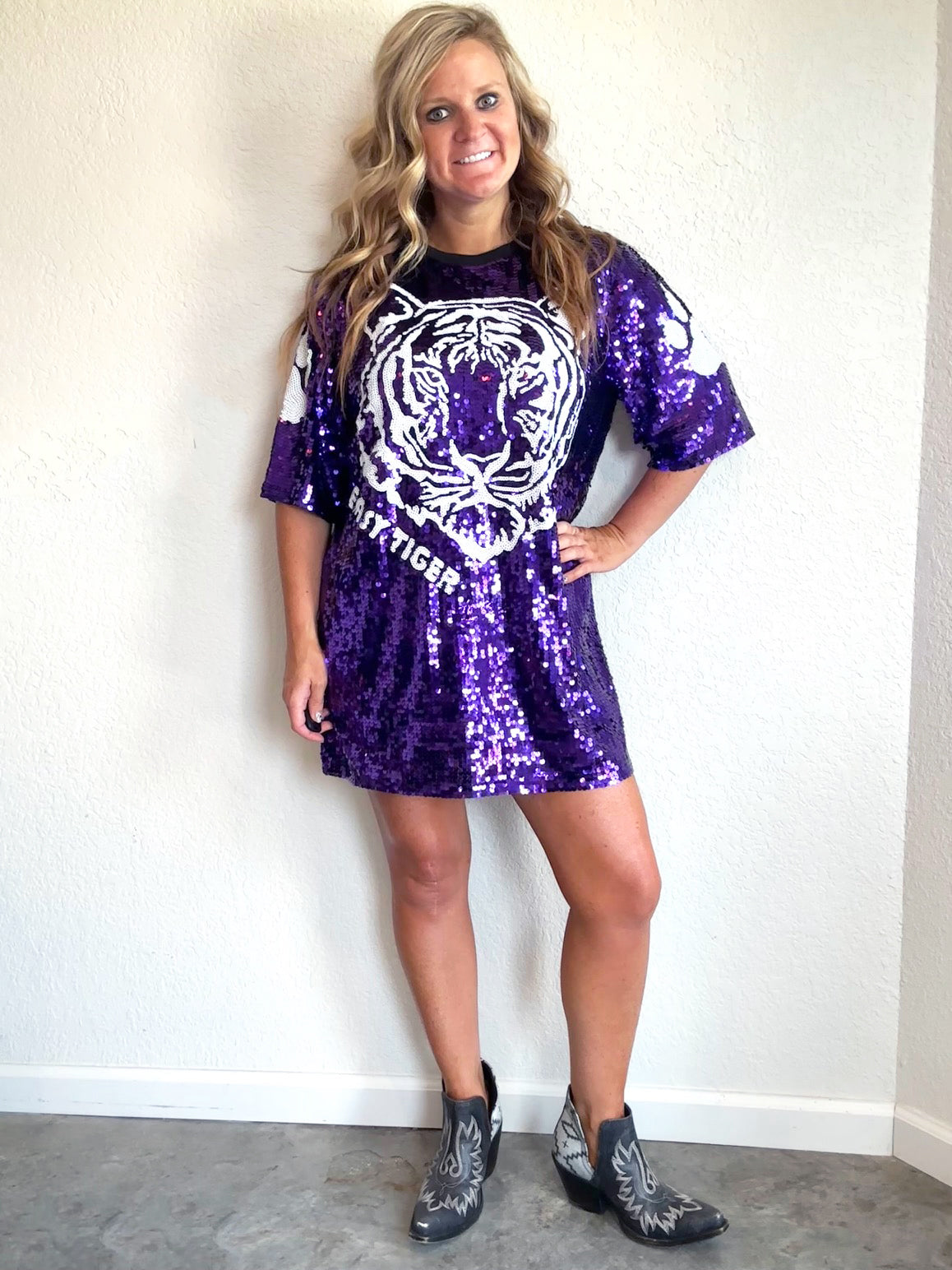 "Easy Tiger" Sequined Dress