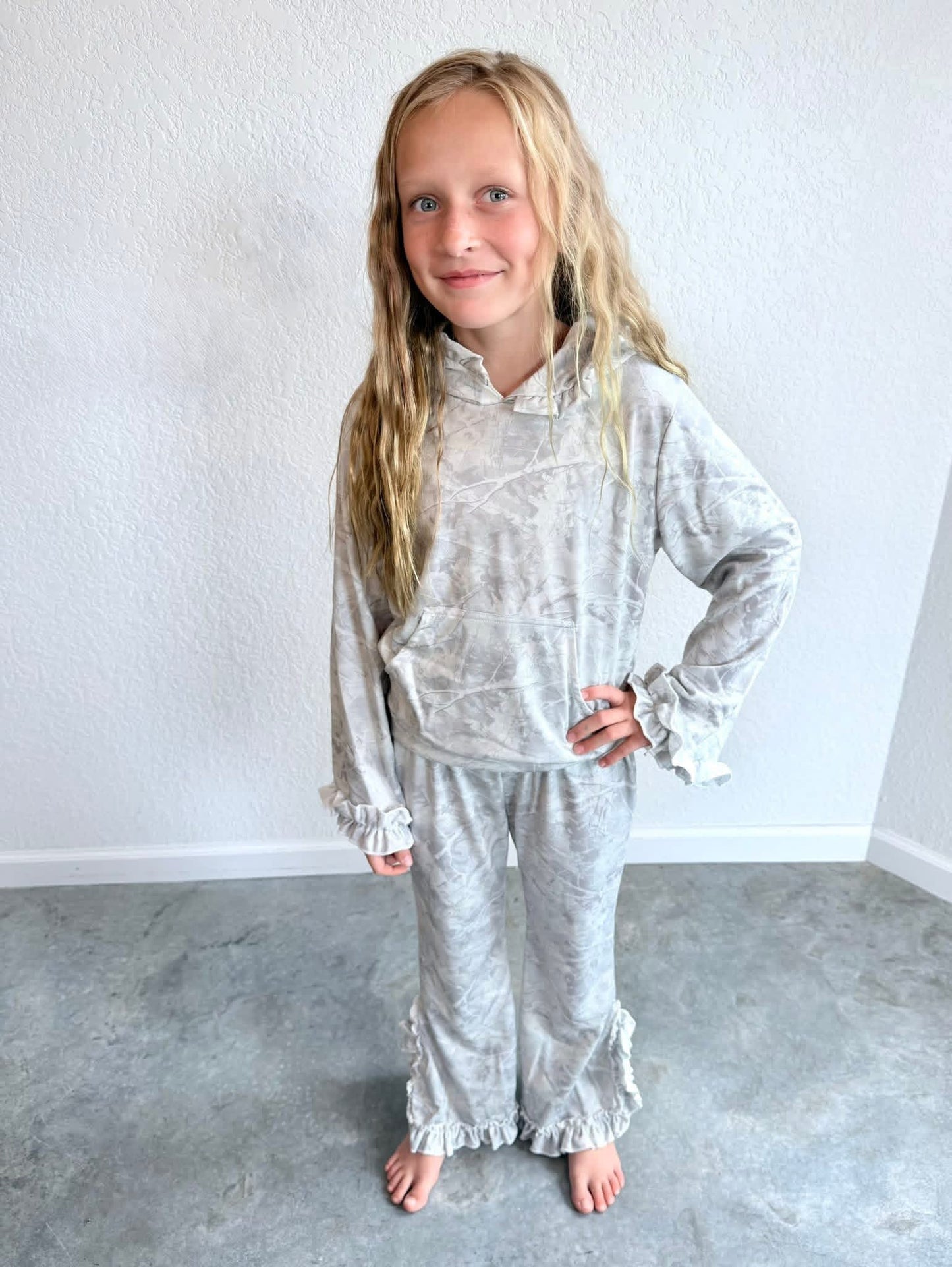 Ruffled Camo Lounge Set