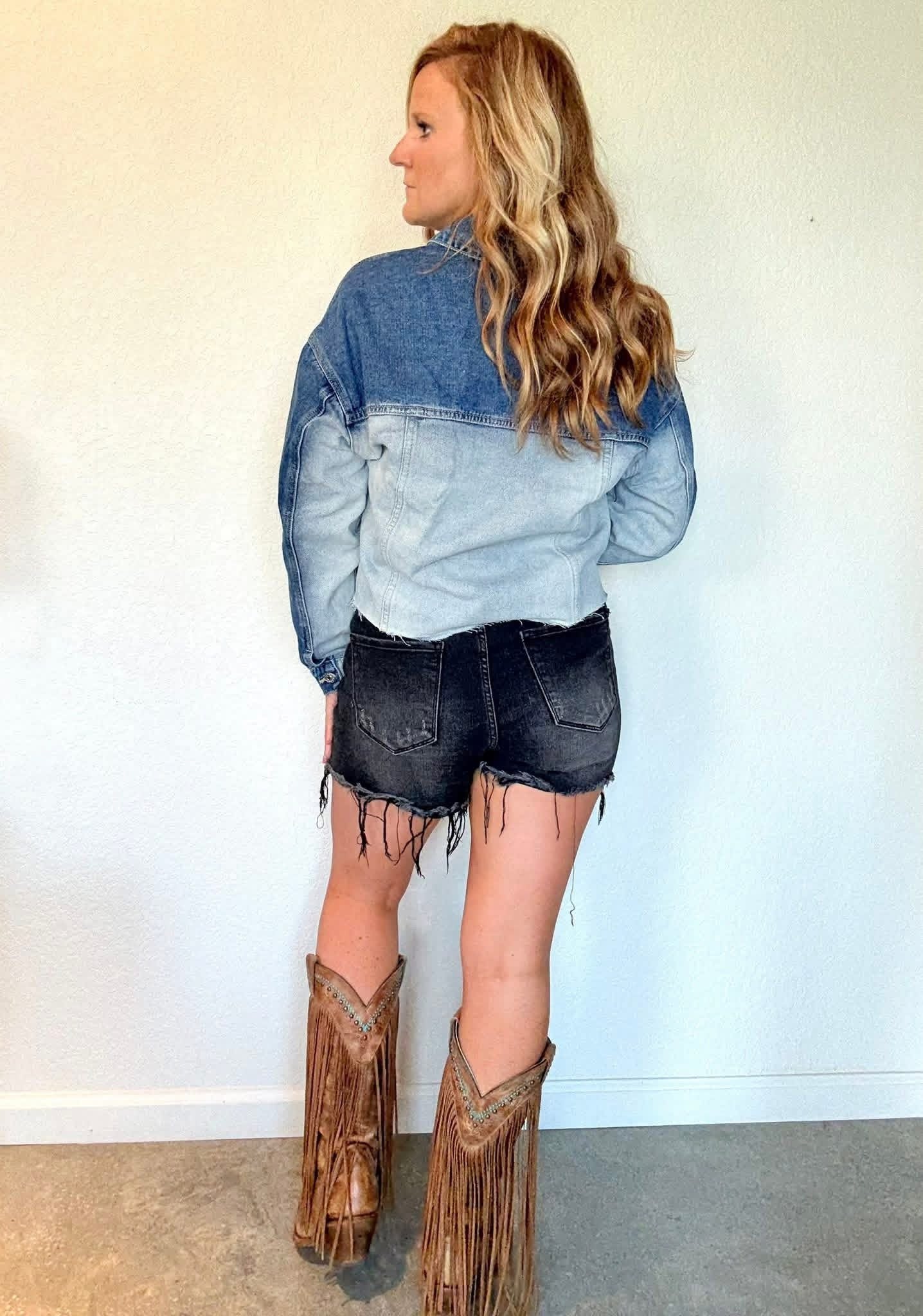 Color Block Denim Jacket