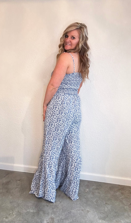 Floral Wide Leg Jumpsuit