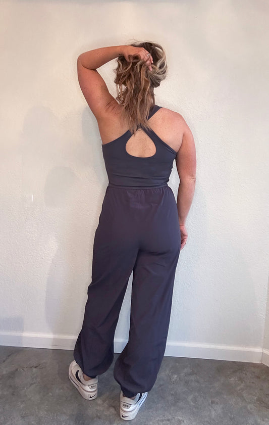 Carbon Grey Flex Jumpsuit