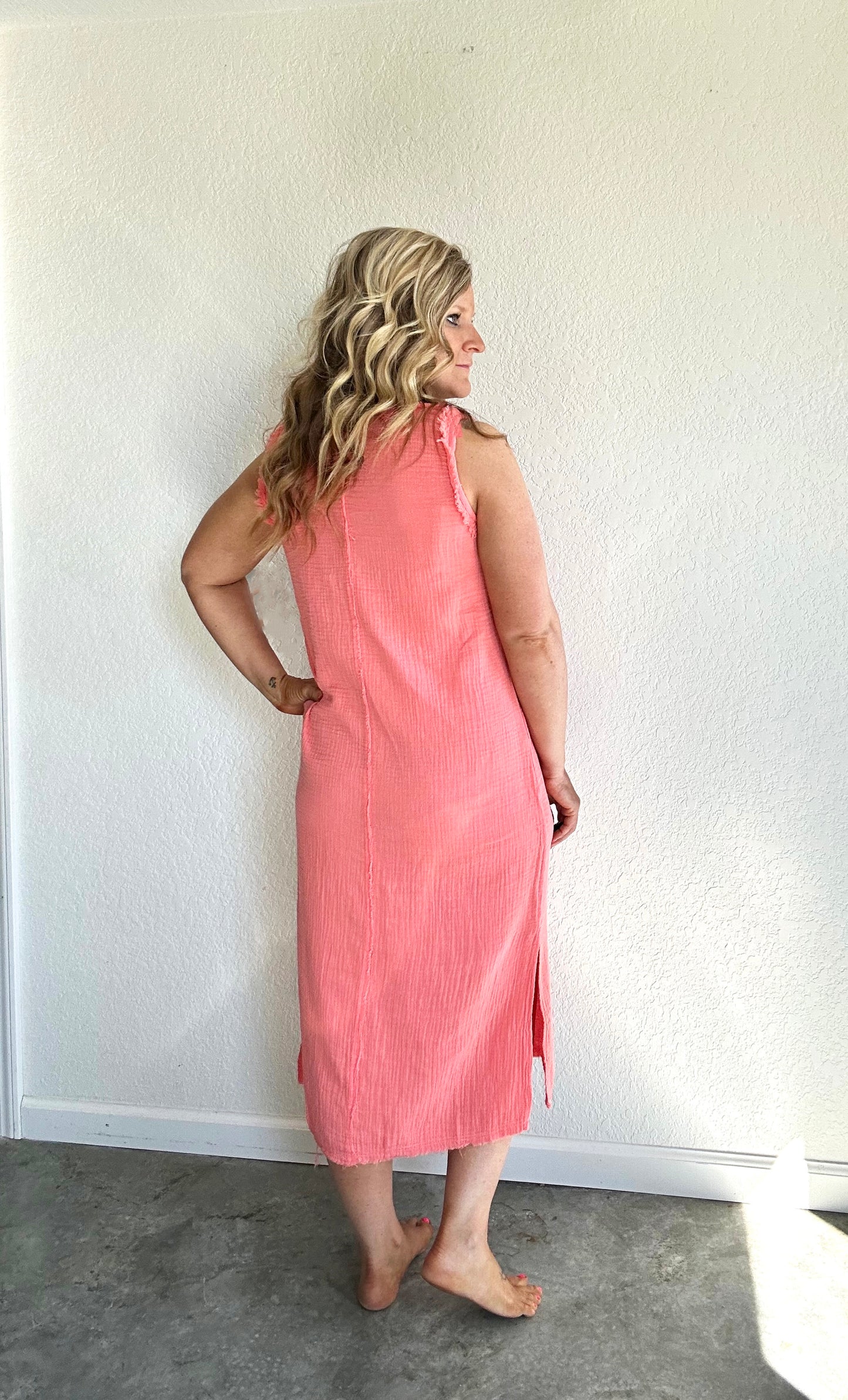 Coral Tank Dress