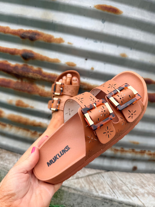 Terracotta Muk Luks Sandals
