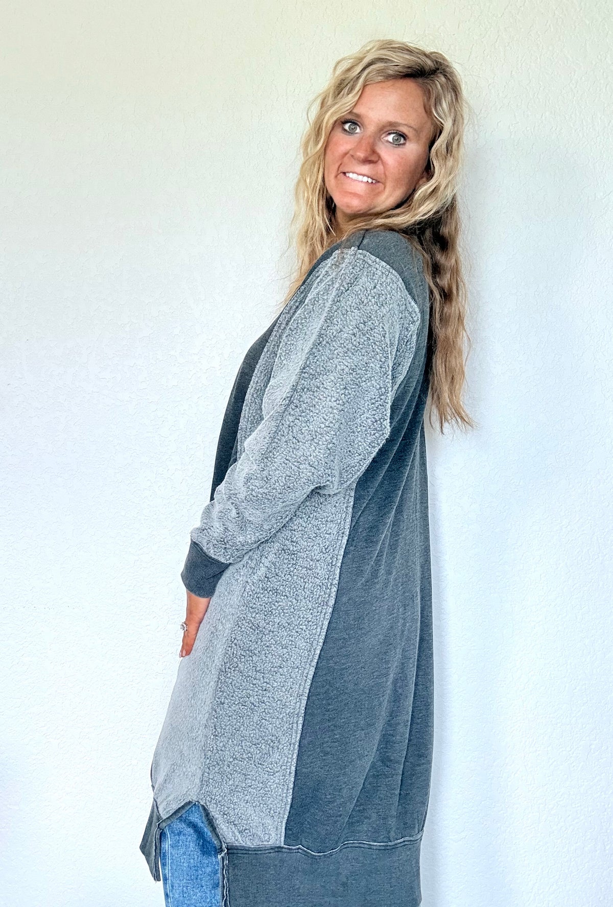 Sweatshirt Cardigan