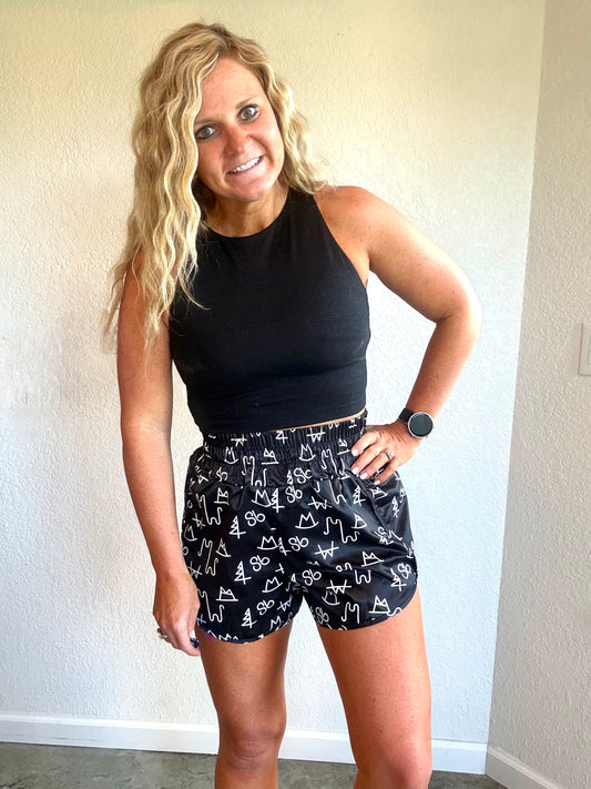 Black Branded Shorts