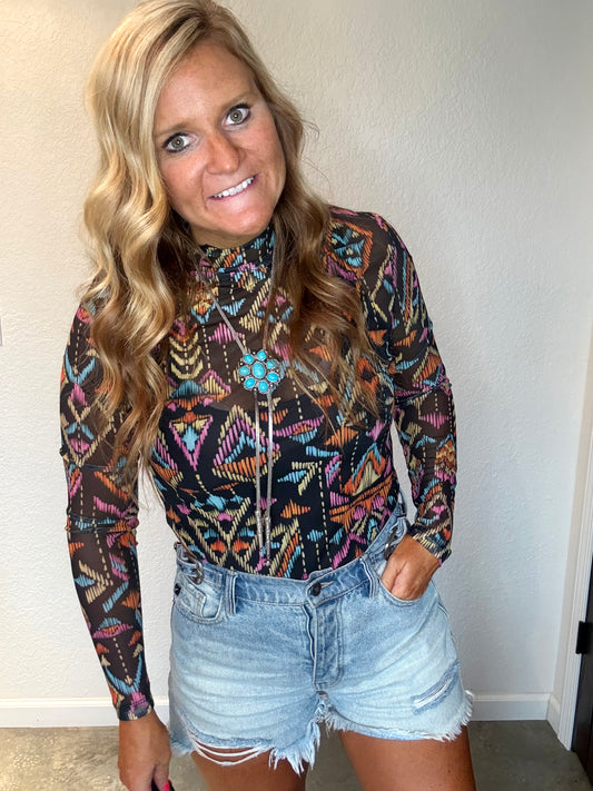 Aztec Mesh Shirt