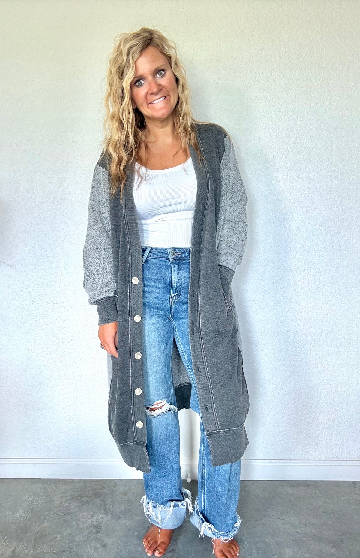 Sweatshirt Cardigan