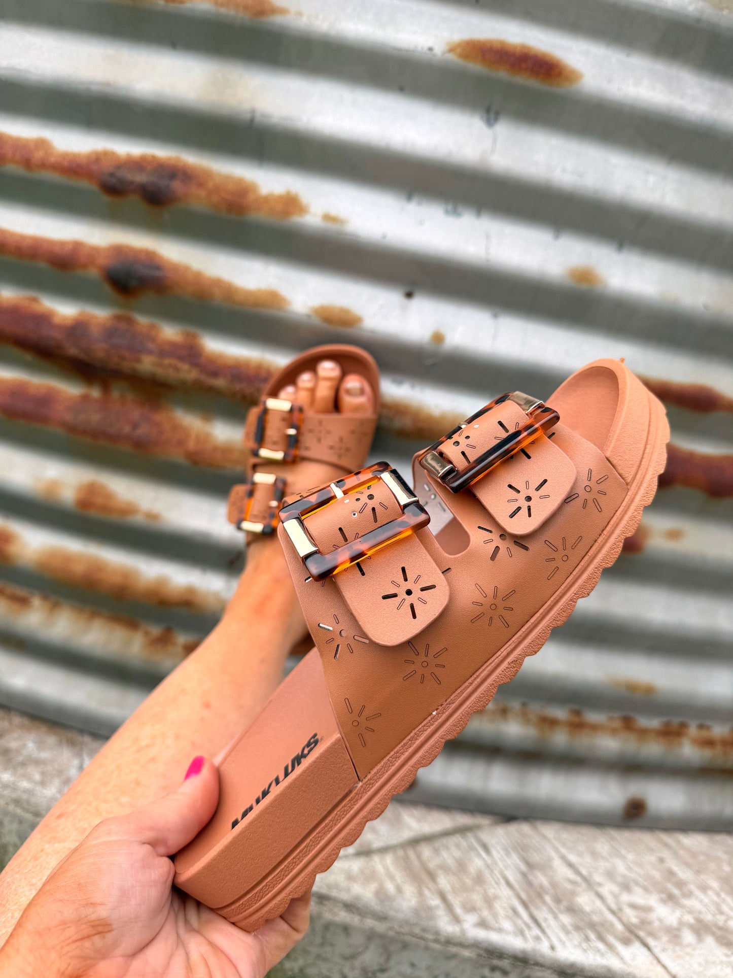 Terracotta Muk Luks Sandals