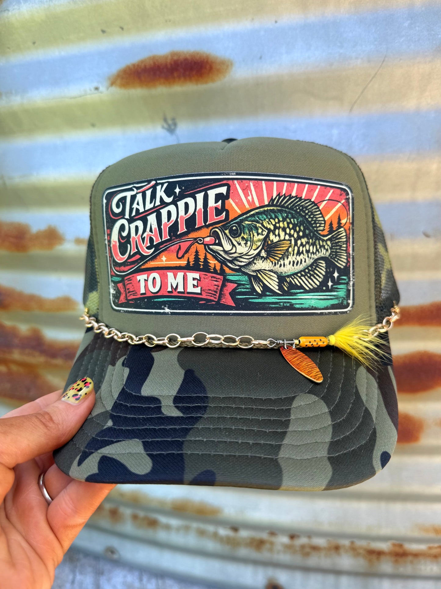 Talk Crappie To Me Truckers Hat