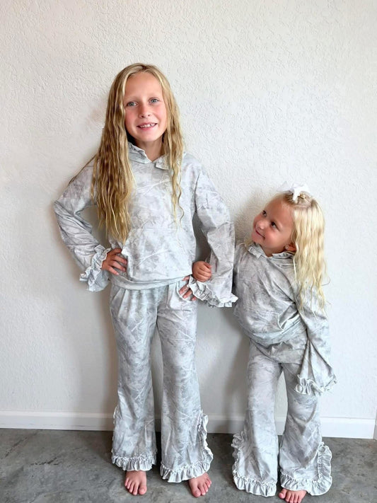 Ruffled Camo Lounge Set