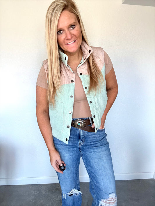 Corduroy Western Vest